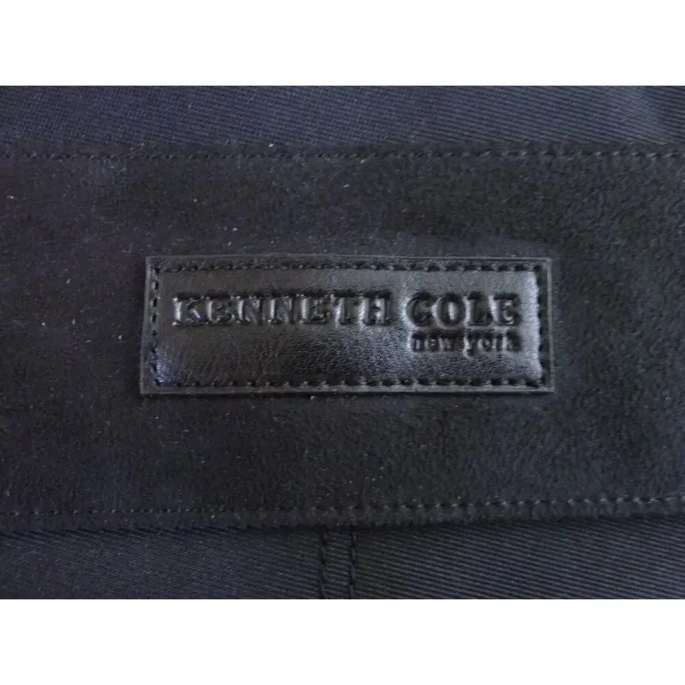 Kenneth Cole Black Messenger Bag Crossbody Laptop Commuter Case Office School